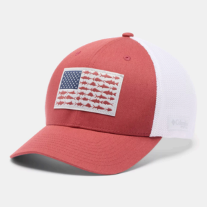 Gorra Columbia PFG Malla Bandera Roja