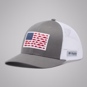 Gorra Columbia PFG Malla Blanco/Gris Pez