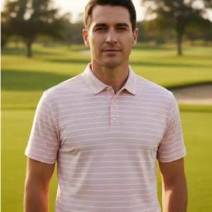 Polos Hombre Talla Plus Rayas Rosa
