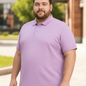 Polos Hombre Talla Plus Morado Liso